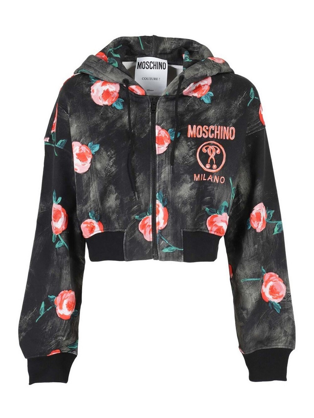 Moschino Couture! floral rose bomber jacket Floral Rose Bomber Jacket in Black &